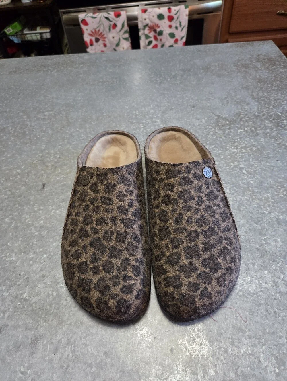 Birkenstock Zermatt Wool Felt Leopard EU Size 41 - Picture 3 of 7